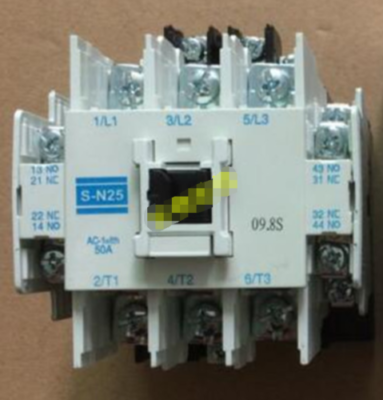 New Mitsubishi S-N25 Magnetic Contactor - 220VAC, 50 Amp, 550V, 11kW (SN25 Model)
