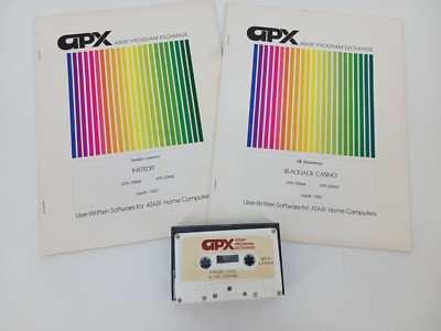 Lot 3 Atari Exchange Program APX Instedit Manual Blackjack Casino Cassette Tape