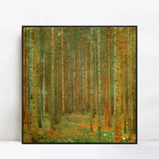 Framed Giclee Print Tannenwald (Pine Forest),c.1902 by Gustav Klimt 28"x28"