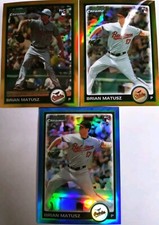 2010 Bowman Chrome Brian Matusz Gold Chrome Draft #/50 + Gold #/50 + Blue #/199 