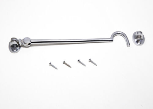 Cabin Hook Silent Type With Eye 200mm Chrome Plated Brass & Screws Pack Of 20