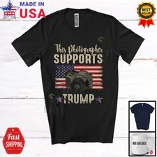 Photographer Supports T.r.u.m.p; Vote Election President; US Flag Vintage Shirt
