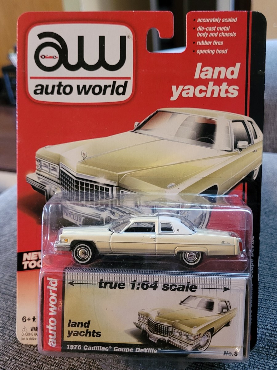Auto World 1976 Cadillac Coupe DeVille, Creamy Yellow, 1:64, New