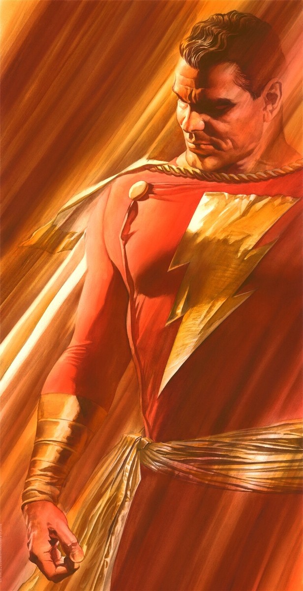 Shazam! DC Comics Classic Shazam Alex Ross Shadows Fine Art Giclée