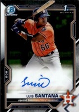 2021 Bowman Chrome Prospect Autographs Luis Santana
