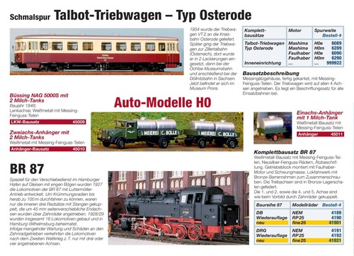 Catalogo WEINERT MODELLBAU 2016 Neuheiten Messing Bausatz Spur HO Z N TT 1 D  aa - Bild 2 von 2