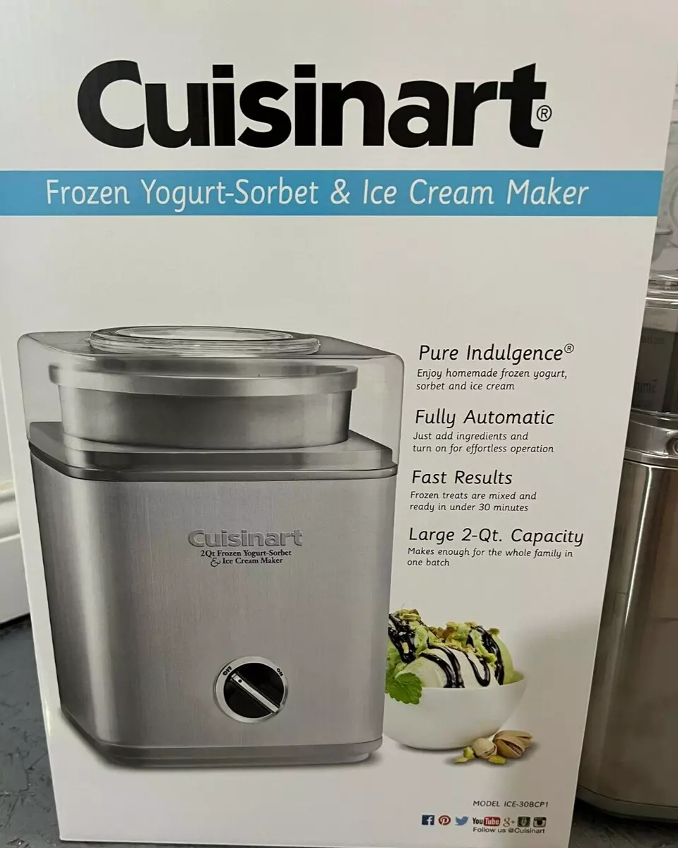 Cuisinart 2 qt Pure Indulgence Frozen Yogurt, Ice Cream & Sorbet Maker