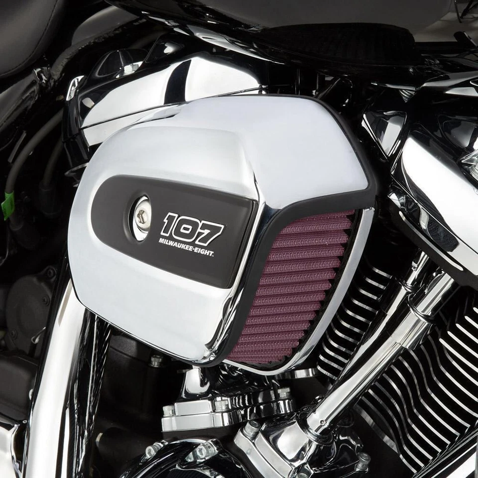 High-Flow Air Cleaner Kit Wedge Big Sucker For Harley-Davidson Touring M8 - Imagen 3 de 4