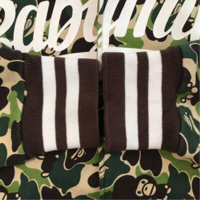 BAPE Milo ABC camo green sweat varsity jacket A Bathing Ape Size M
