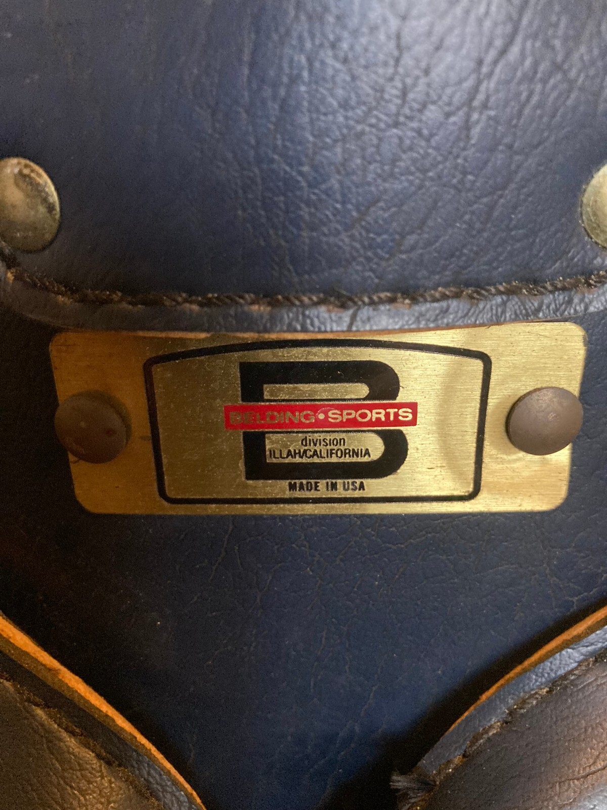 Golf Bag Leather, Belding Sports, USA 6 Way, w/14 golf clubs, accept