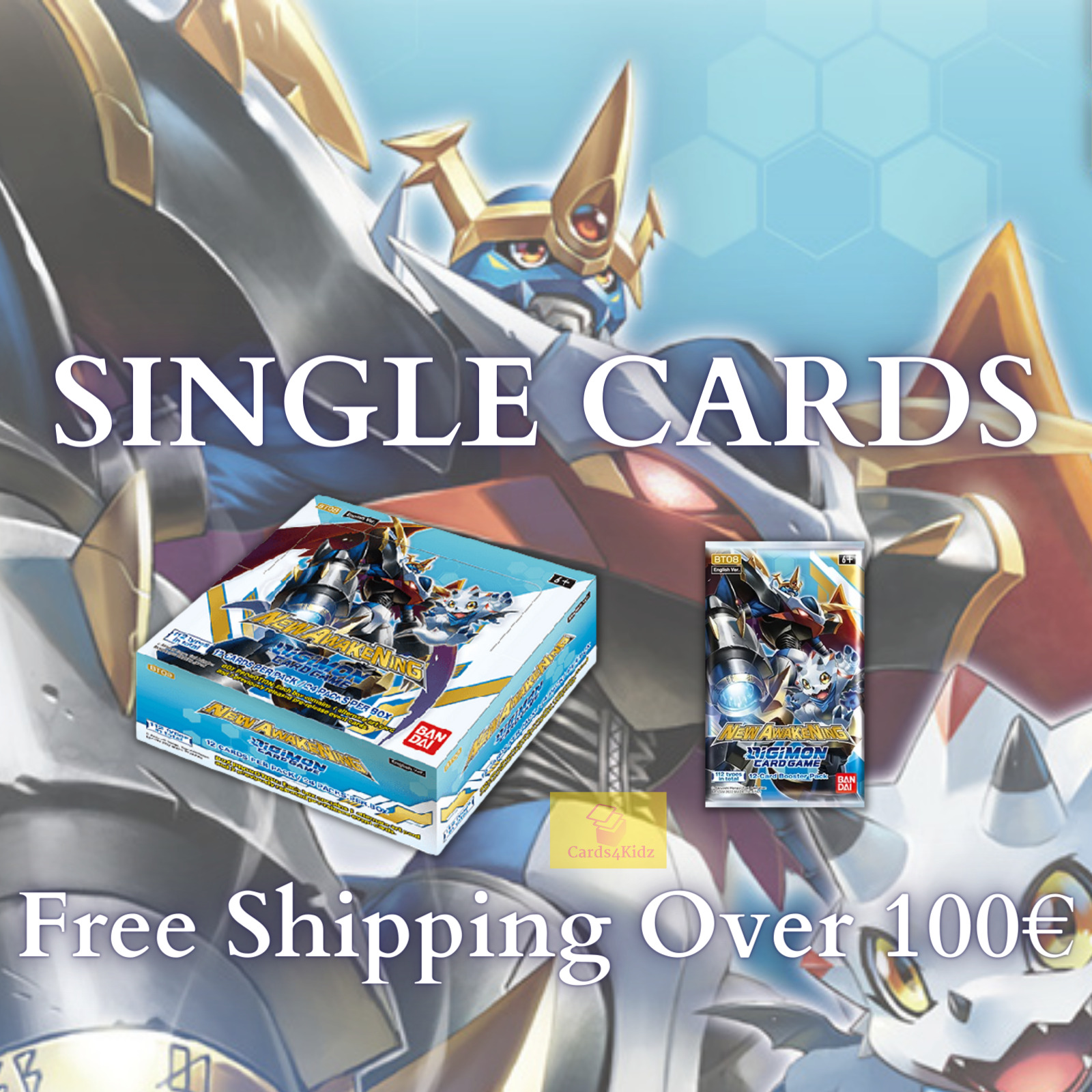 Digimon Card Game BT08 New Awakening Booster Box BT8 Single Cards ENGLISH