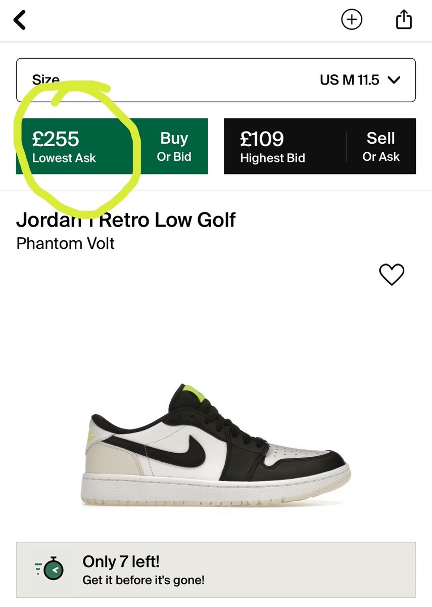 Nike Golf Air Jordan 1 Low G Golf Shoes White/Black/Volt Nike Golf Air Jordan 1 Low G Golf Shoes White/Black/Volt