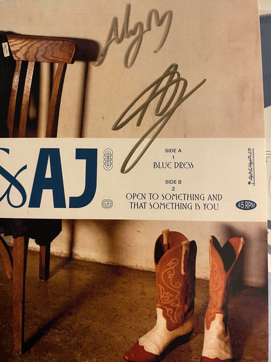 Aly & AJ Blue Dress 7 Blue Vinyl Signed Autographed Aly & AJ Blue Dress 7 Blue Vinyl Signed Autographed