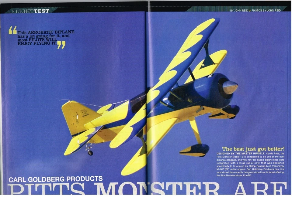 MODEL AIRPLANE NEWS Magazine April 2005 Carl Goldberg Pitts Monster ARF - Image 2 of 2