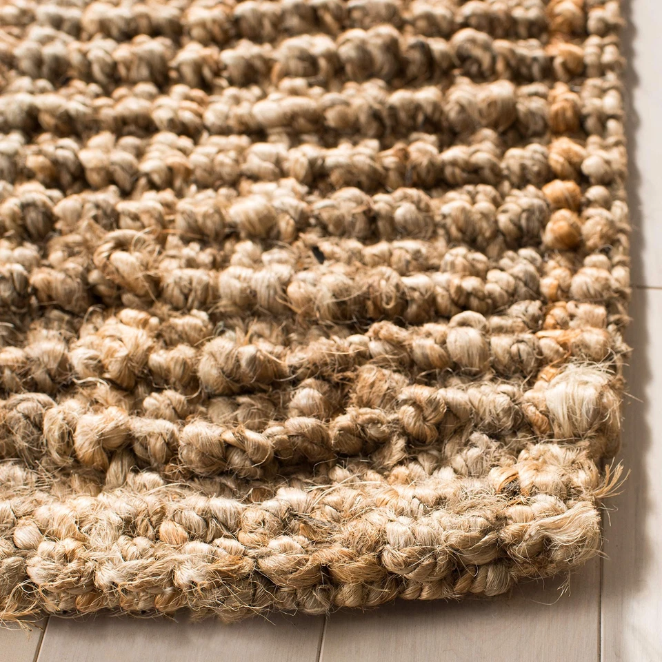 SAFAVIEH Natural Fiber Collection 2' x 6' Natural NF447A Handmade Chunky - Image 3 of 4