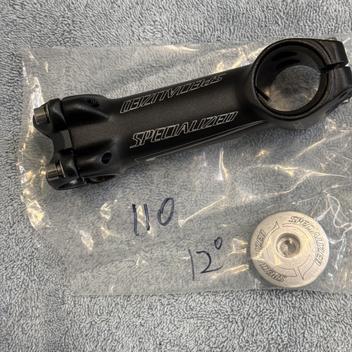 New Specialized Comp Multi Stem 110mm 31.8mm 12° w/4° Shim and Top Cap - Picture 4 of 5