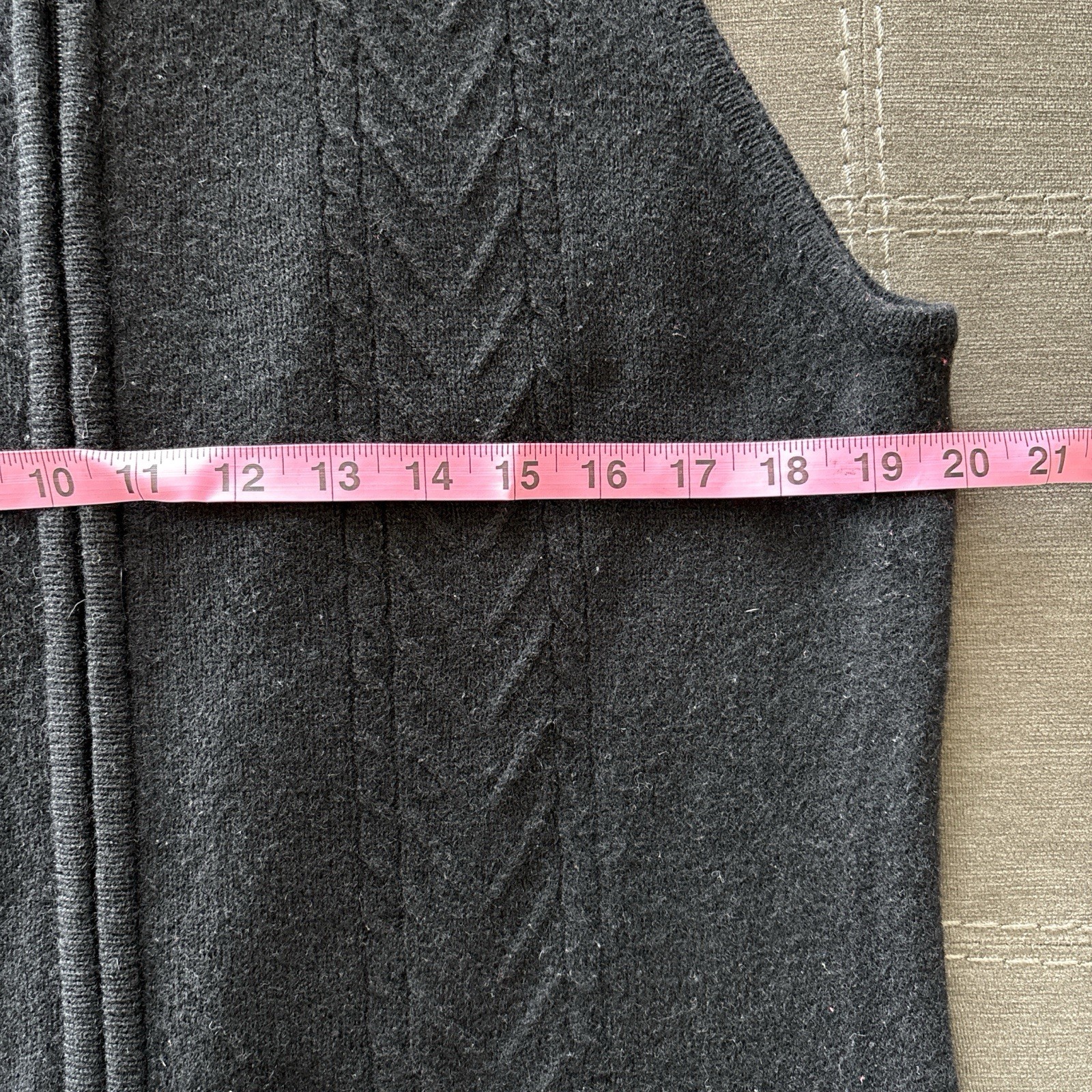 Pendleton Black Mock Neck Full Zip Cable Knit Swe… - image 4