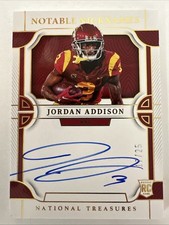 2023 National Treasures Notable Nicknames Jordan Addison #NN-JA Auto /25 RC