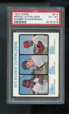 1973 Topps #614 Rookie Outfielders Dwight Evans Al Bumbry RC PSA 6 Graded Card