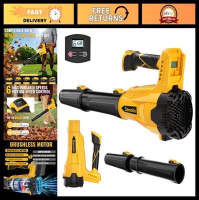 Powerful Cordless Leaf Blower 580CFM, Turbo Boost, 6 Speed Modes, Battery Operat