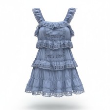Coquette Fairy Lace Ruffle Babydoll Dress Women Size Small Cottagecore Prairie