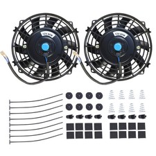 2x 7 Inch Universal Slim Fan Push Pull Electric Radiator Cooling 12v Mount Kit 2x 7 Inch Universal Slim Fan Push Pull Electric Radiator Cooling 12v Mount Kit