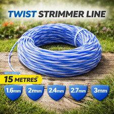 15m Dual Core Strimmer Line Heavy Duty Trimmer Cord for Grass Brush Cutter