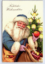 Blue Robe Santa Claus With Ethnic Doll~Fruit~...