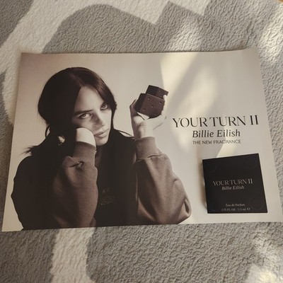 Billie Eilish YOUR TURN II NYC Cart EXCLUSIVE POSTER  & PERFUME Spray Sample