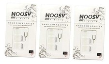 SIM Card Adapter KIT 3-Pack 9 Total Adapters: Nano to Micro, Nano to White