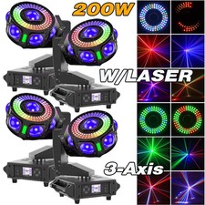 3-Axis LED RGBW Laser Moving Head Light Beam Stage DMX Spot Disco DJ Lighting