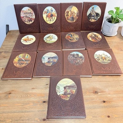 Time-Life The Old West Leatherette Hardcover Book Lot 13 Cowboys Gunfighters