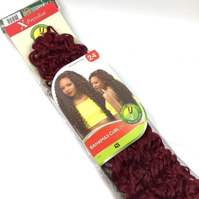 X-Pression Bahamas Curl Crochet Braid Hair Extensions 24'' Color 425 Synthetic