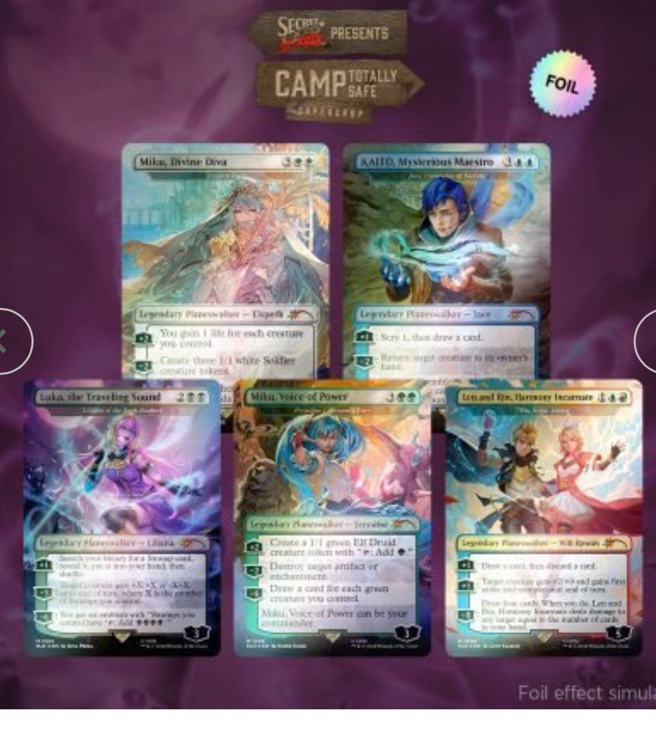 MTG - Hatsune Miku Secret Lair - Complete Set All 4 Drops MTG - Hatsune Miku Secret Lair - Complete Set All 4 Drops