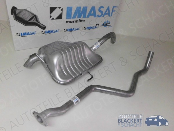 Imasaf Auspuffset Ab Kat für Lancia Lybra+Sw 1.9 JTD BJ 99-01|Mittelrohr+Endtopf-image