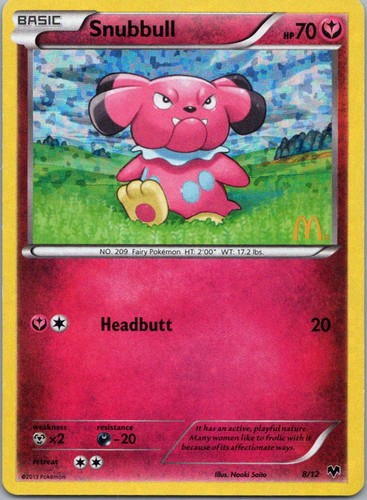 Pokemon TCG Snubbull 8/12 McDonalds Collection 2014 Holo LP