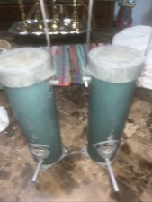 A pair of vintage metal birdfeeder Patented