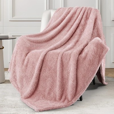 kuscheldecke fleece sofadecke wohndecke 130x170cm rosa vielseitig weich flaus...