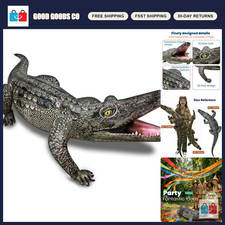 Inflatable Alligator Pool Float - Realistic Gator Toy for Jungle Party Decor