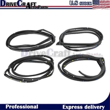 4 Pcs For 2006-2011 Honda Civic Sedan Door Glass Run Channel Weather Window Seal