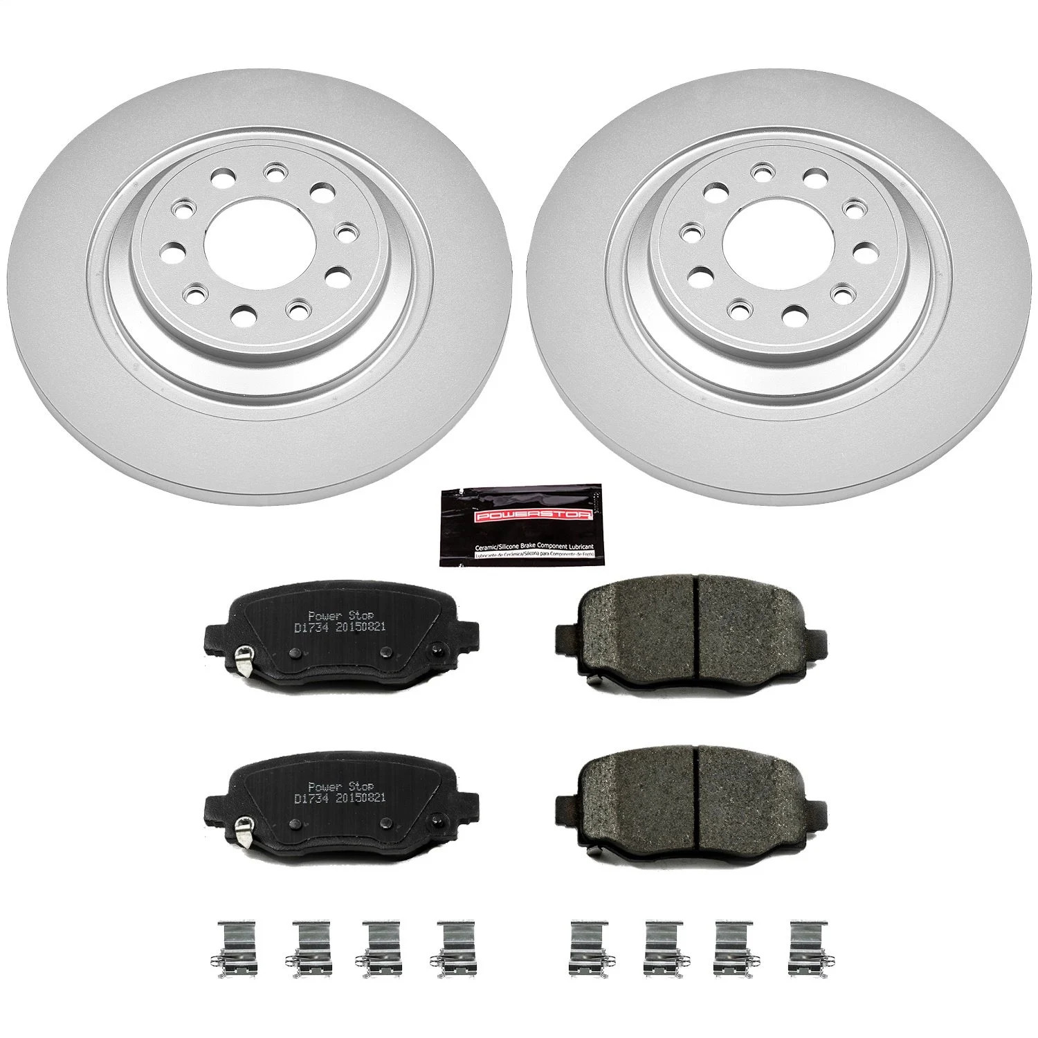 Power Stop CRK6542 Z17 Evolution Brake Kit with Genuine Geomet Coated Rotors And