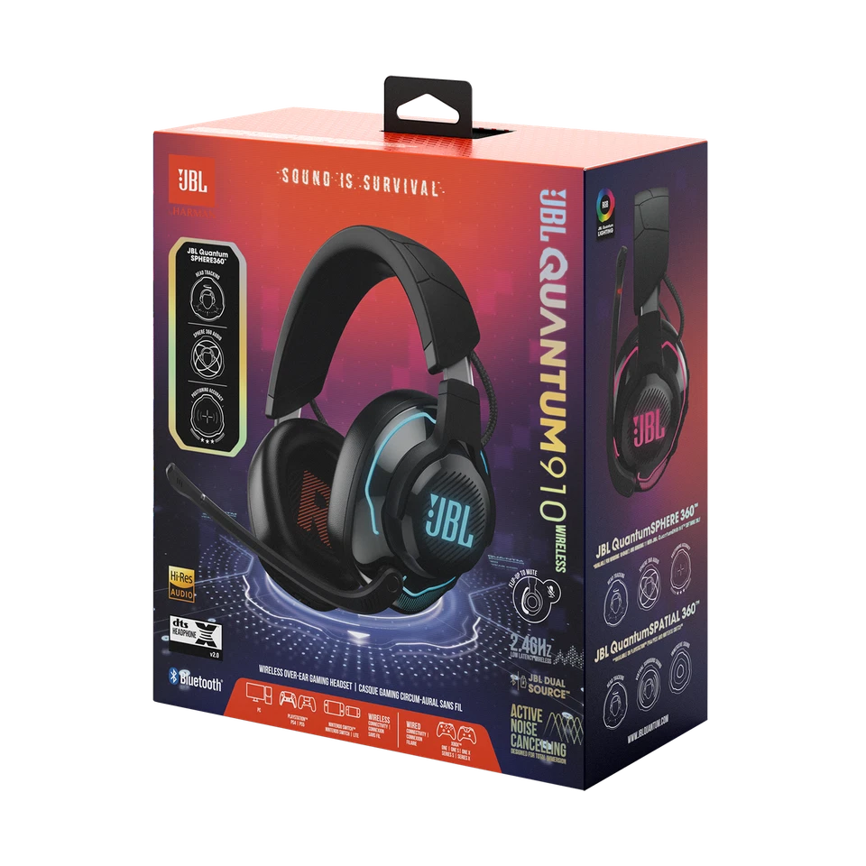 JBL Quantum 910 Inalámbrico, Auriculares Inalámbricos Sobre la Oreja Rendimiento Gaming. Foto 3 de 4