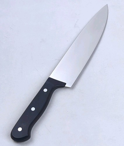 WUSTHOF GOURMET 8" CHEF'S KNIFE, Stainless Steel, Black Triple-Rivet Handle, NEW - Picture 2 of 20