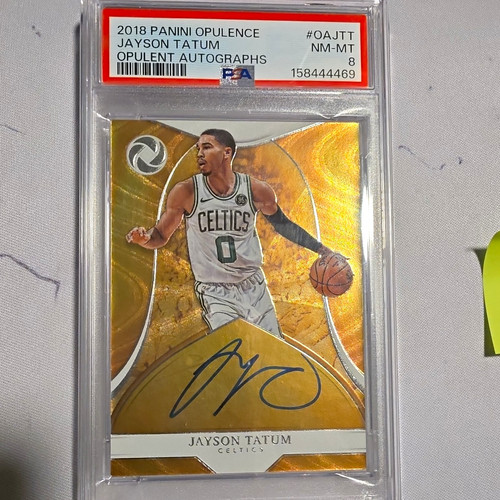 Panini 2018-19 Opulence Opulent Autographs Jayson Tatum OA-JTT /79 PSA 8