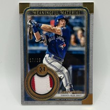 2019 Topps Museum Collection Meaningful Material Gold Justin Smoak #JSM /25 TOR