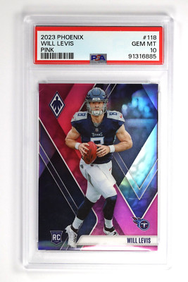 2023 Panini Phoenix Will Levis #118 Pink Prizm RC /199 PSA 10