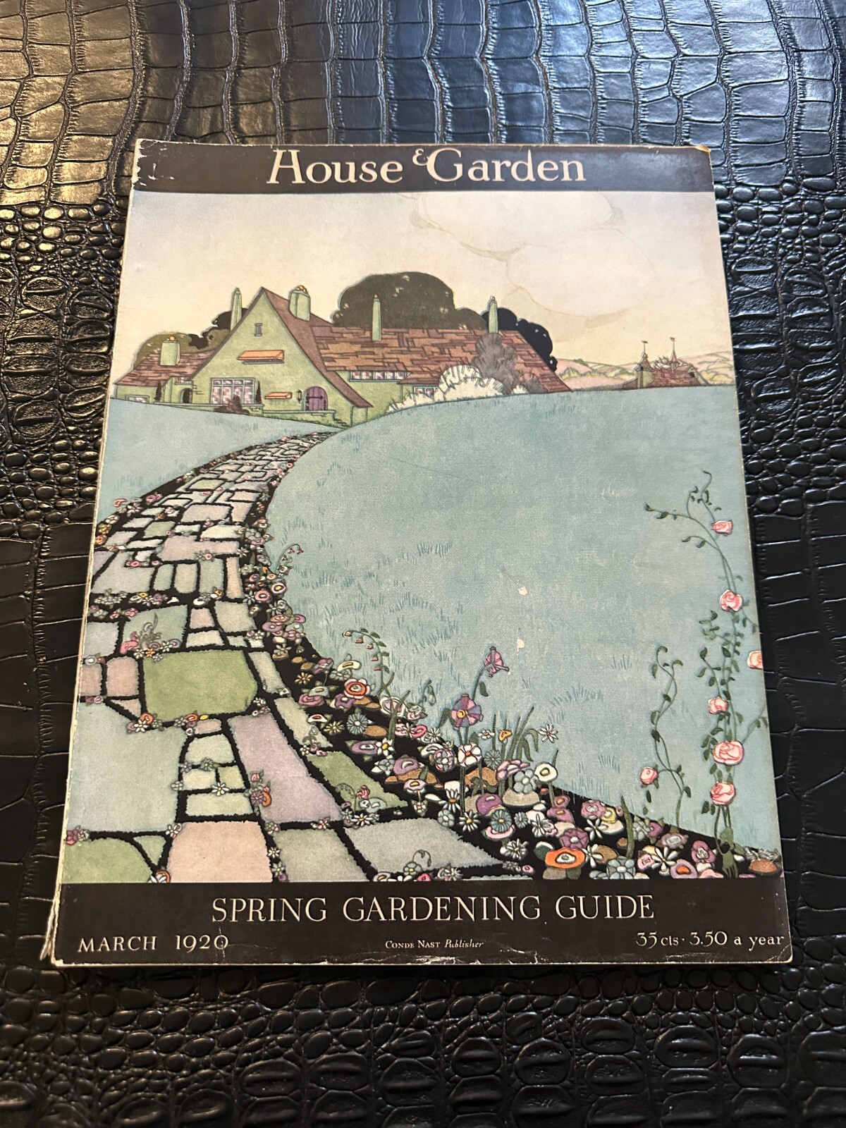 HOUSE and GARDEN magazine  MARCH 1920 - Great ads and cover art