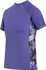 Kanu Surf Women's Marina UPF 50 Short Sleeved Active Rashguard  Workout Top XS