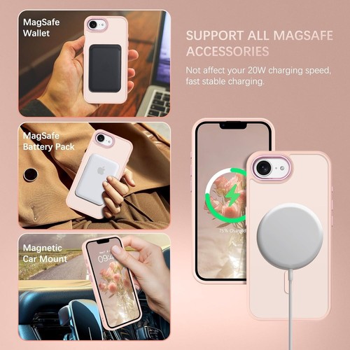 Für iPhone 16e Handyhülle Magnet Transparent Slim Stoßfest Cover - Bild 21 von 25