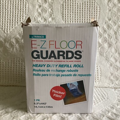 Trimaco E-Z Floor Guards 54717 Adhesive Film Refill Roll Clear Shoe Cover New